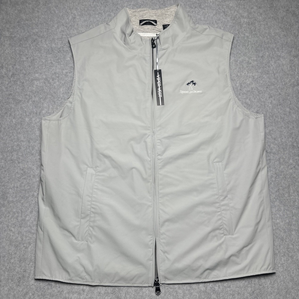 Viper Nylon Golf Vest‎ Gray Full Zip Rancho Las Palmas NEW men's Large